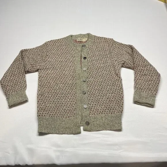 Vintage 1990s Wool Hearts L.L. Bean Cardigan Sweater - Picture 2 of 7